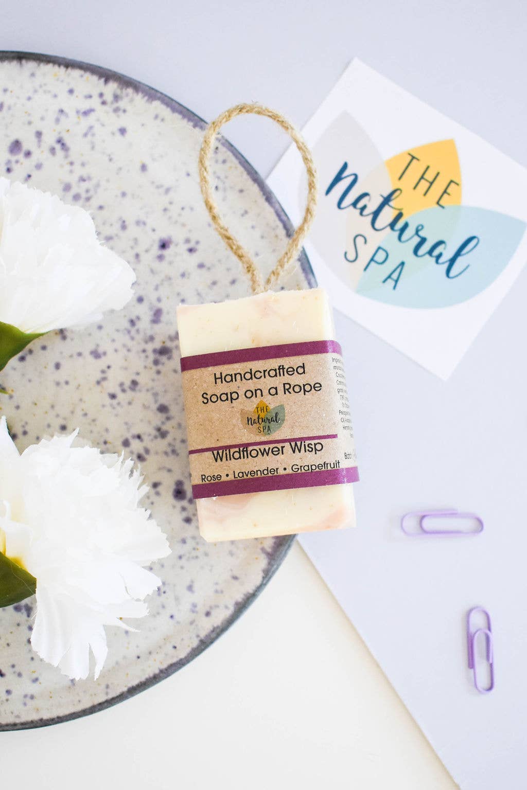 Wildflower Wisp Soap On A Rope | 100g | Vegan & Plastic-Free