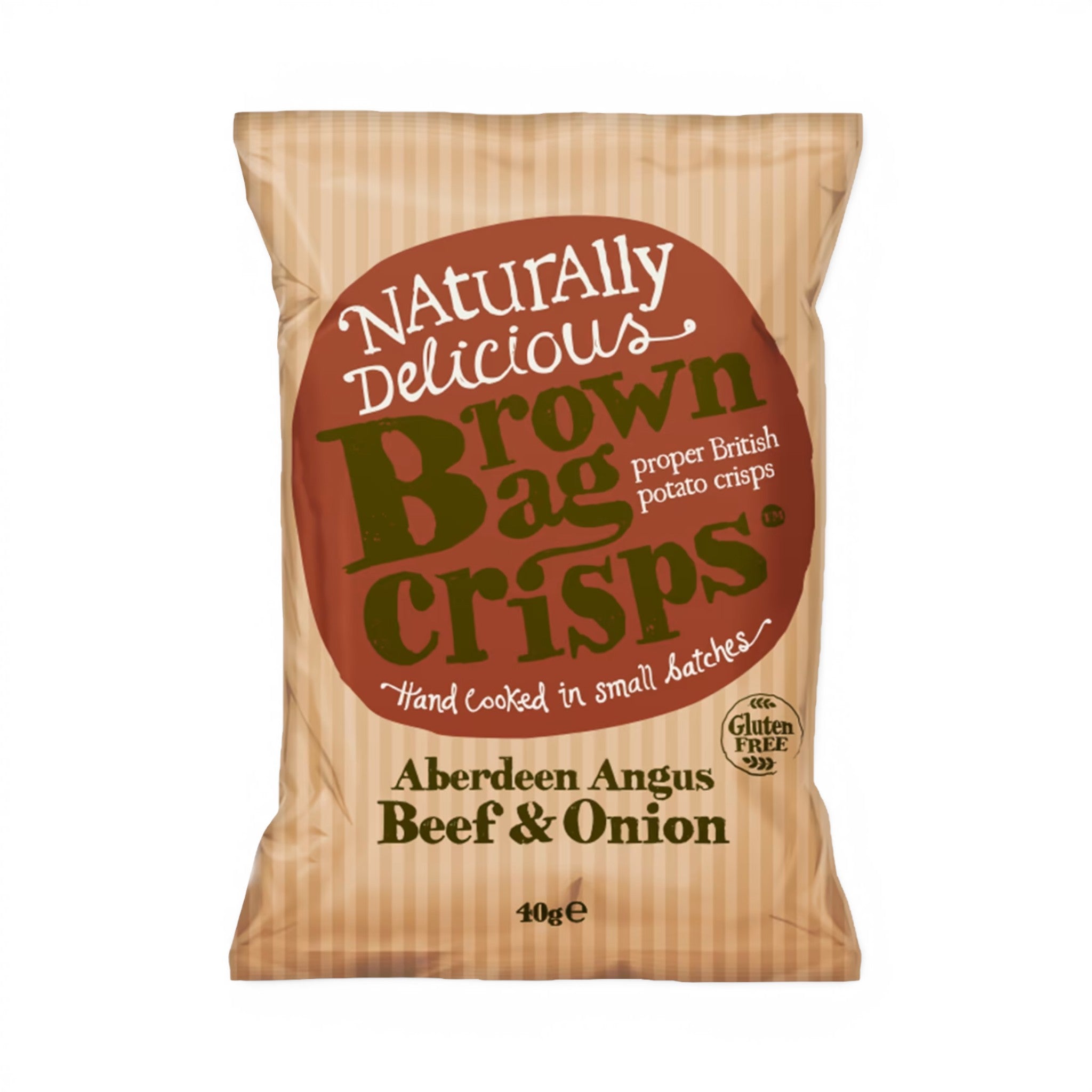 Brown Bag Crisps Aberdeen Angus Beef & Onion 40g