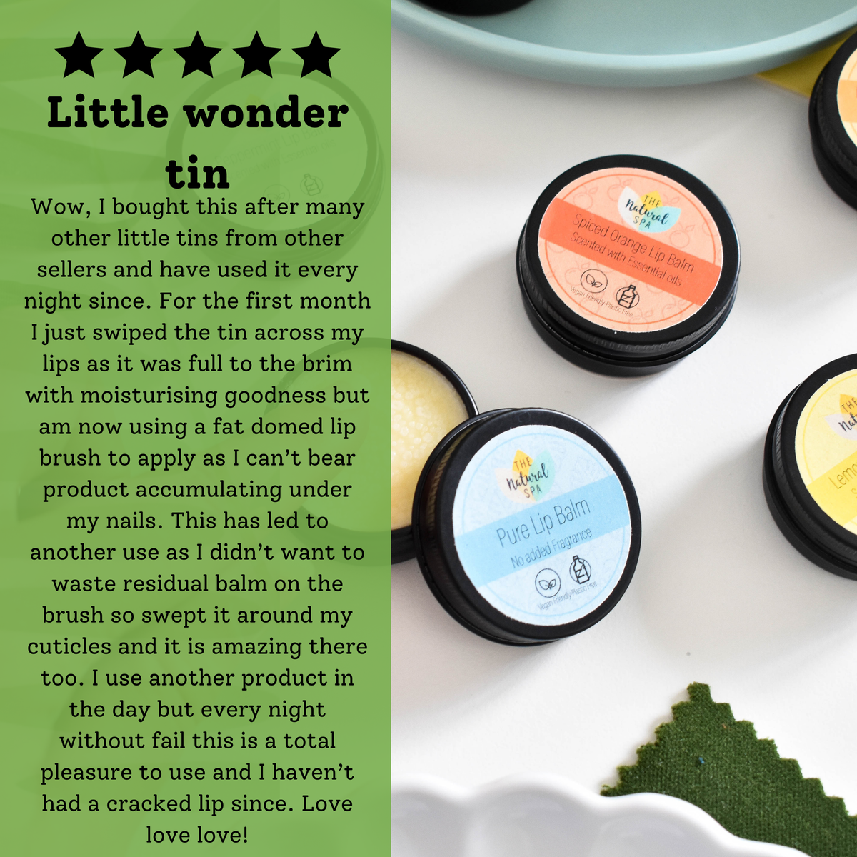 Peppermint Lip Balm | All Natural | Vegan & Plastic-Free