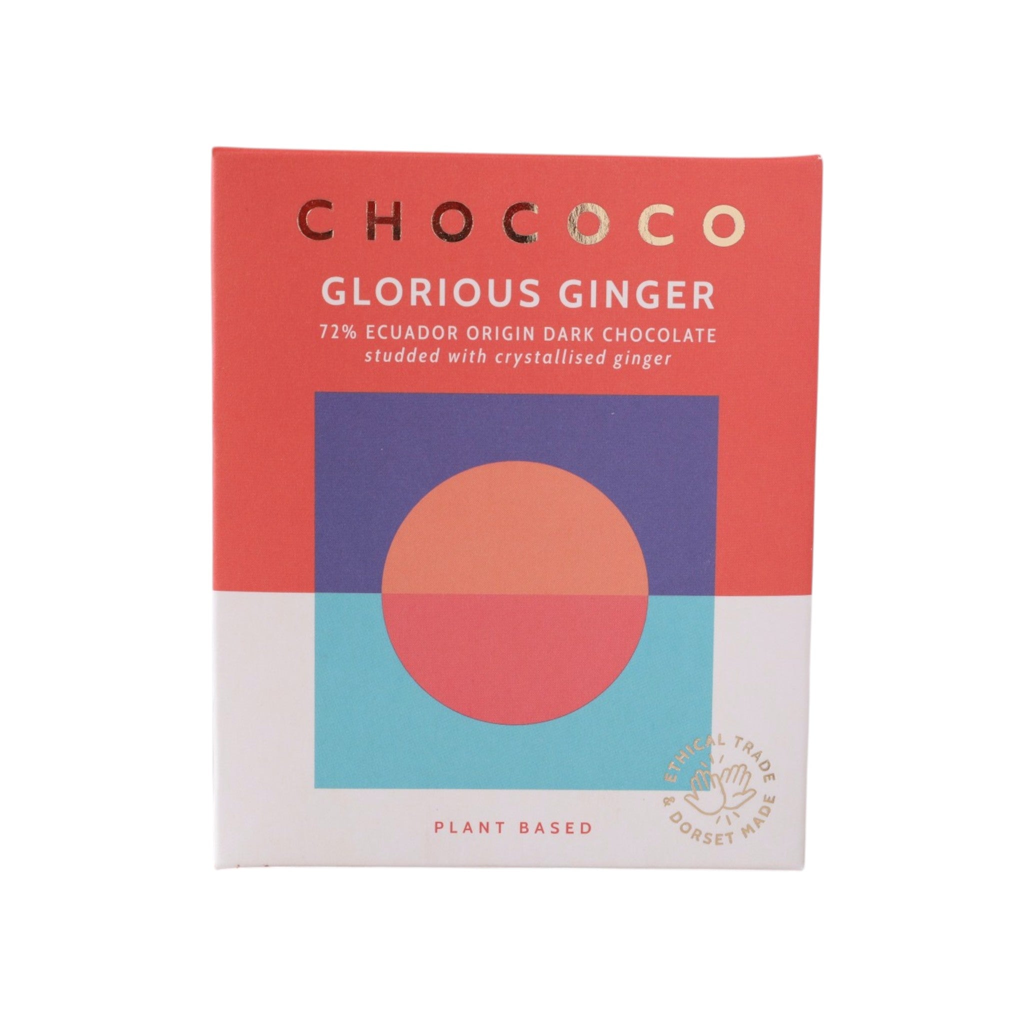 Chococo Glorious Ginger 72% Dark Chocolate Bar