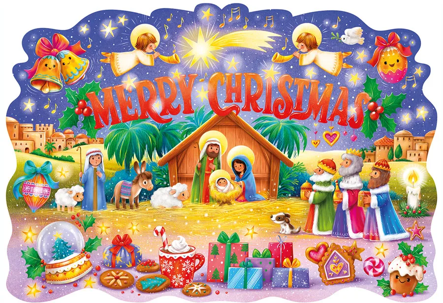 Wentworth Christmas Nativity 100 large piece wooden jigsaw puzzle, image 3