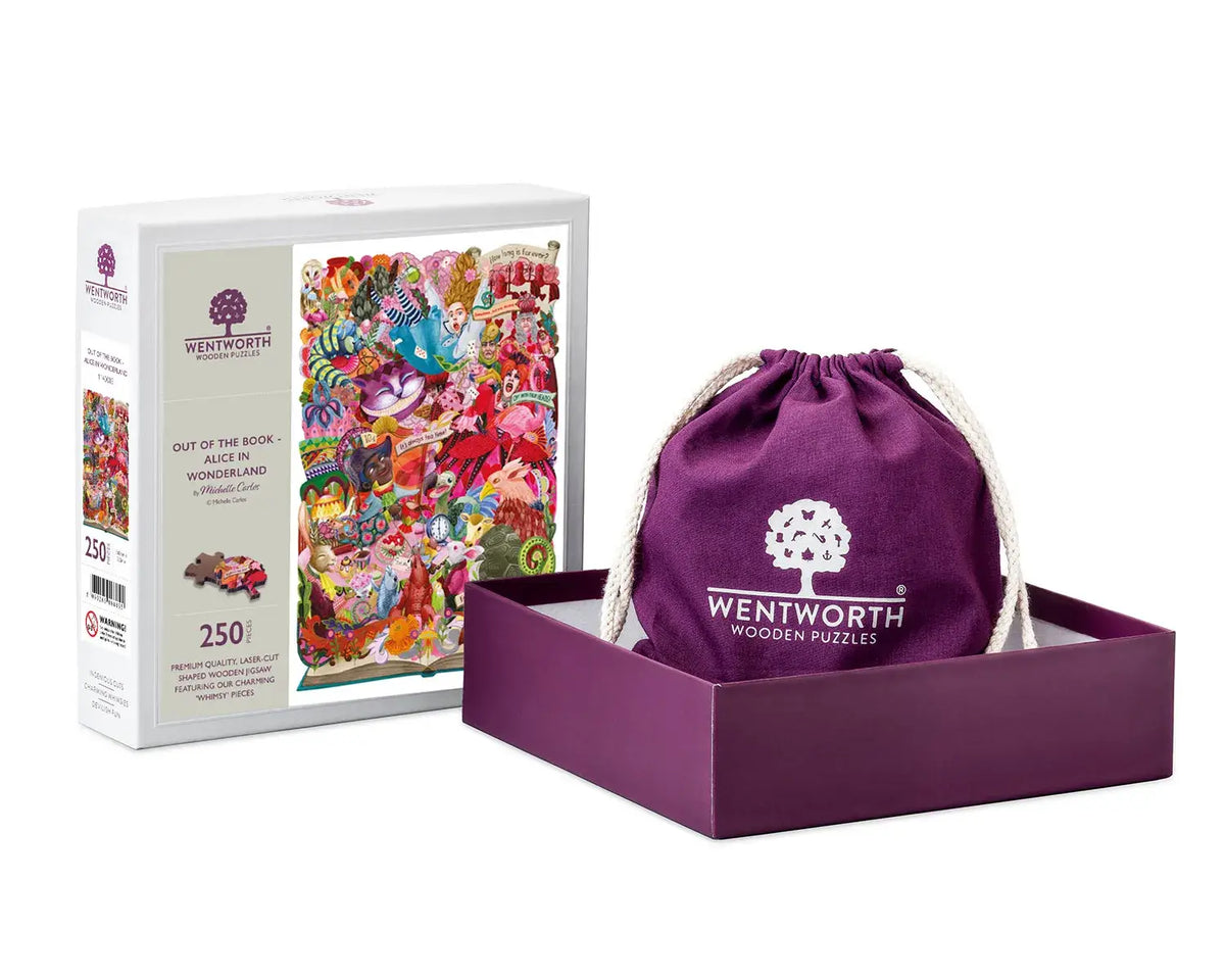 Wentworth Out of the Book Alice in Wonderland 250 piece wooden jigsaw puzzle, image 1
