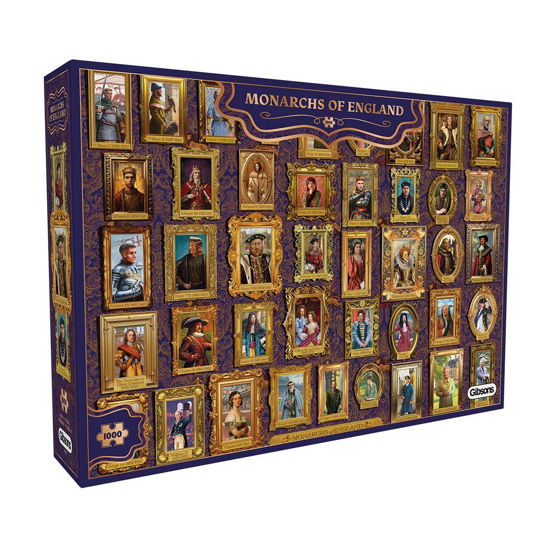 Gibsons Monarchs of England 1000 piece jigsaw puzzle, view 1