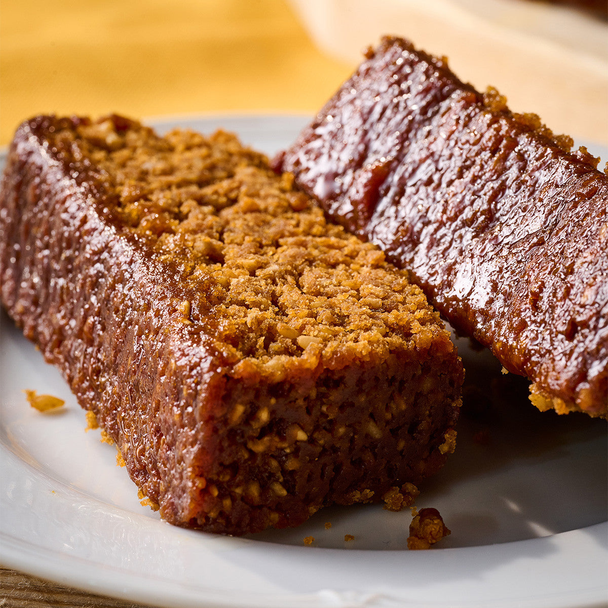 Lottie Shaw's Yorkshire parkin cut into pieces