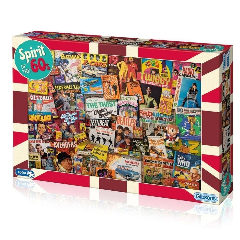 Gibsons Spirit of the 60s 1000 piece jigsaw puzzle, view 1