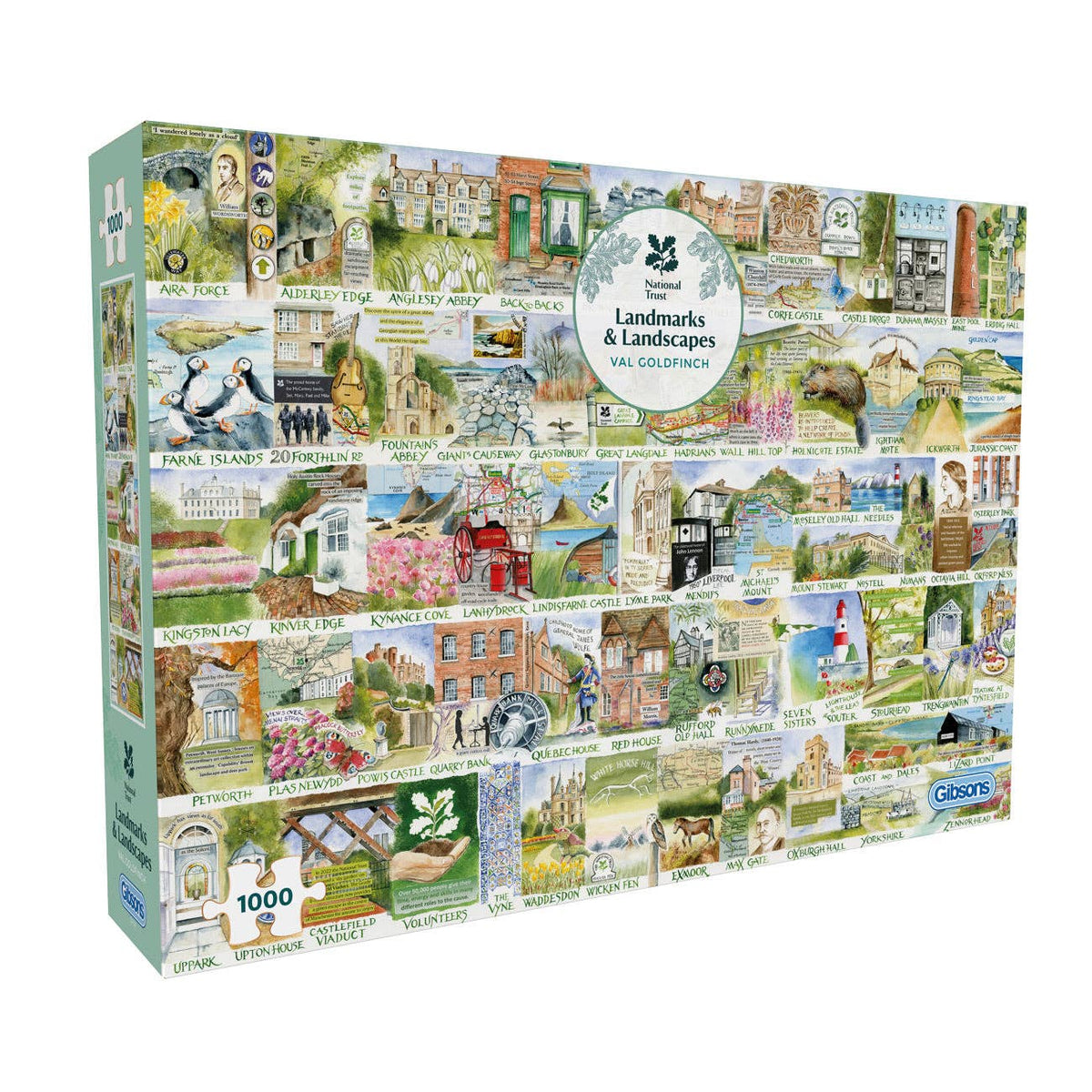 Gibsons National Trust Landmarks and Landscapes 1000 piece jigsaw puzzle, view 1