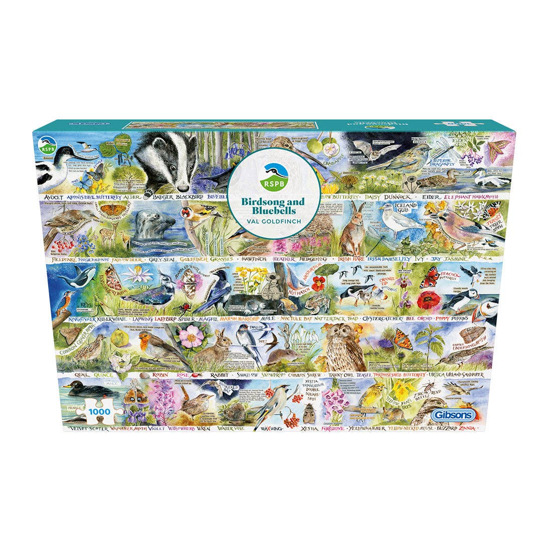 Gibsons RSPB Birdsong and Bluebells 1000 piece jigsaw puzzle, view 5