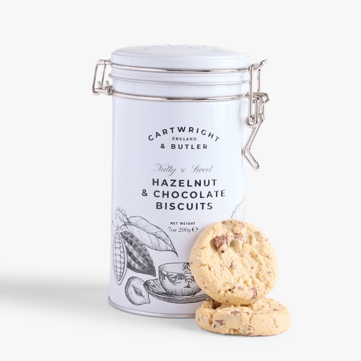 Cartwright & Butler Hazelnut & Chocolate Biscuits in Tin 200g