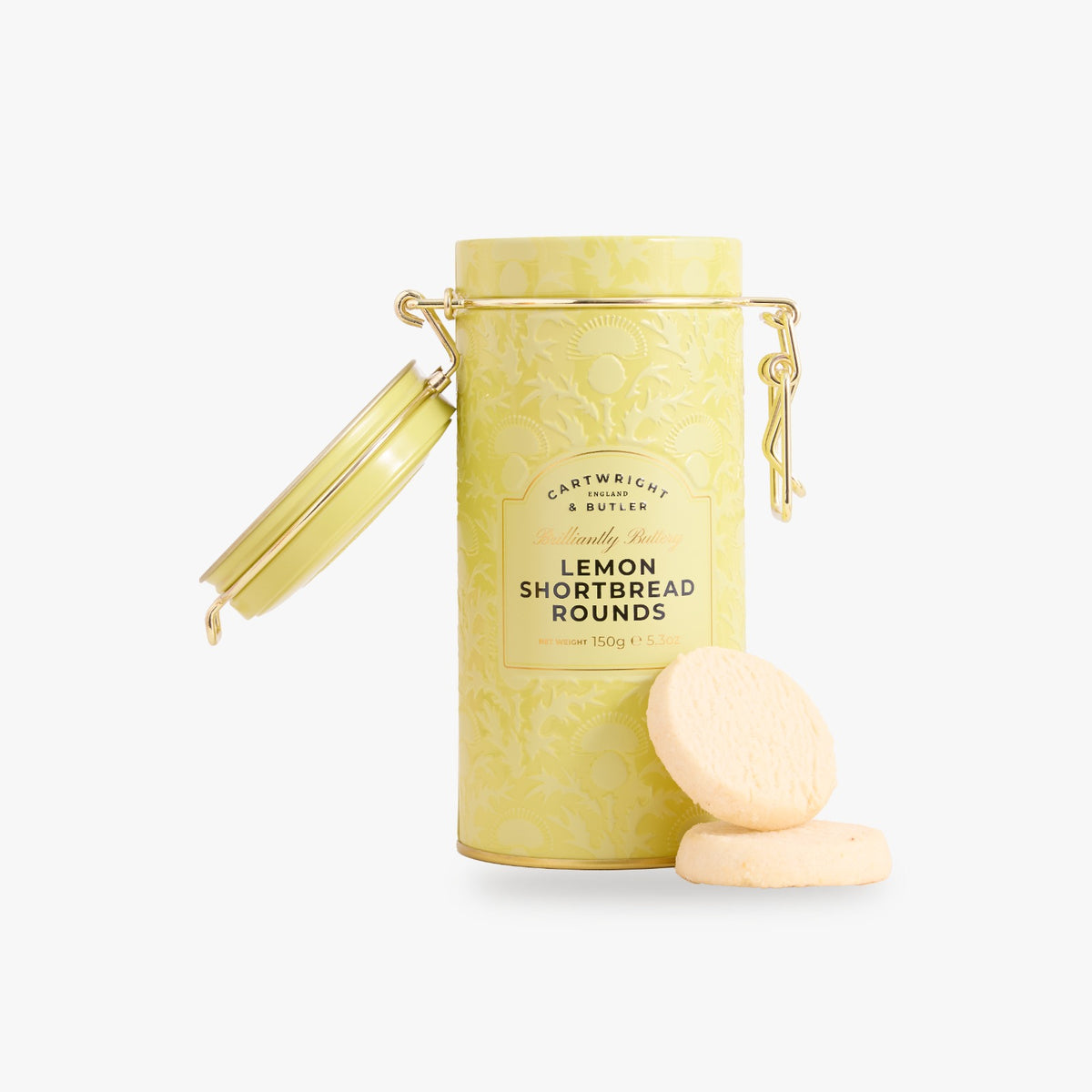 Cartwright & Butler Lemon Shortbread Rounds in Tin 150g, additional photograph