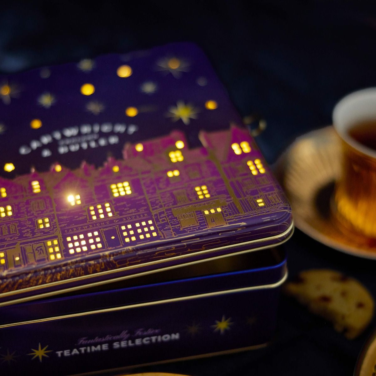 Cartwright & Butler Night Before Christmas Teatime Selection Light-Up Tin 390g, additional photograph