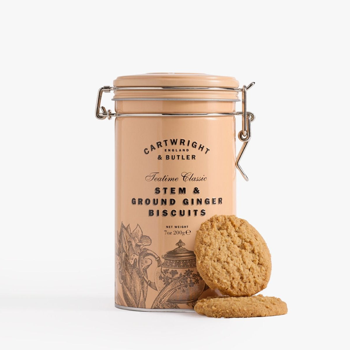 Cartwright & Butler Stem & Ground Ginger Biscuits in Tin 200g, additional photograph