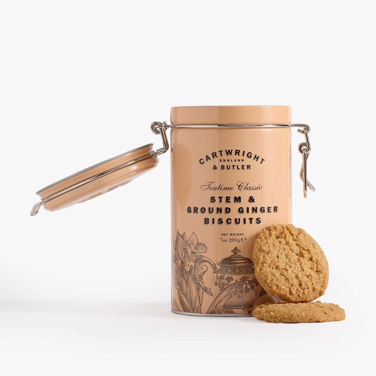 Cartwright & Butler Stem & Ground Ginger Biscuits in Tin 200g, additional photograph