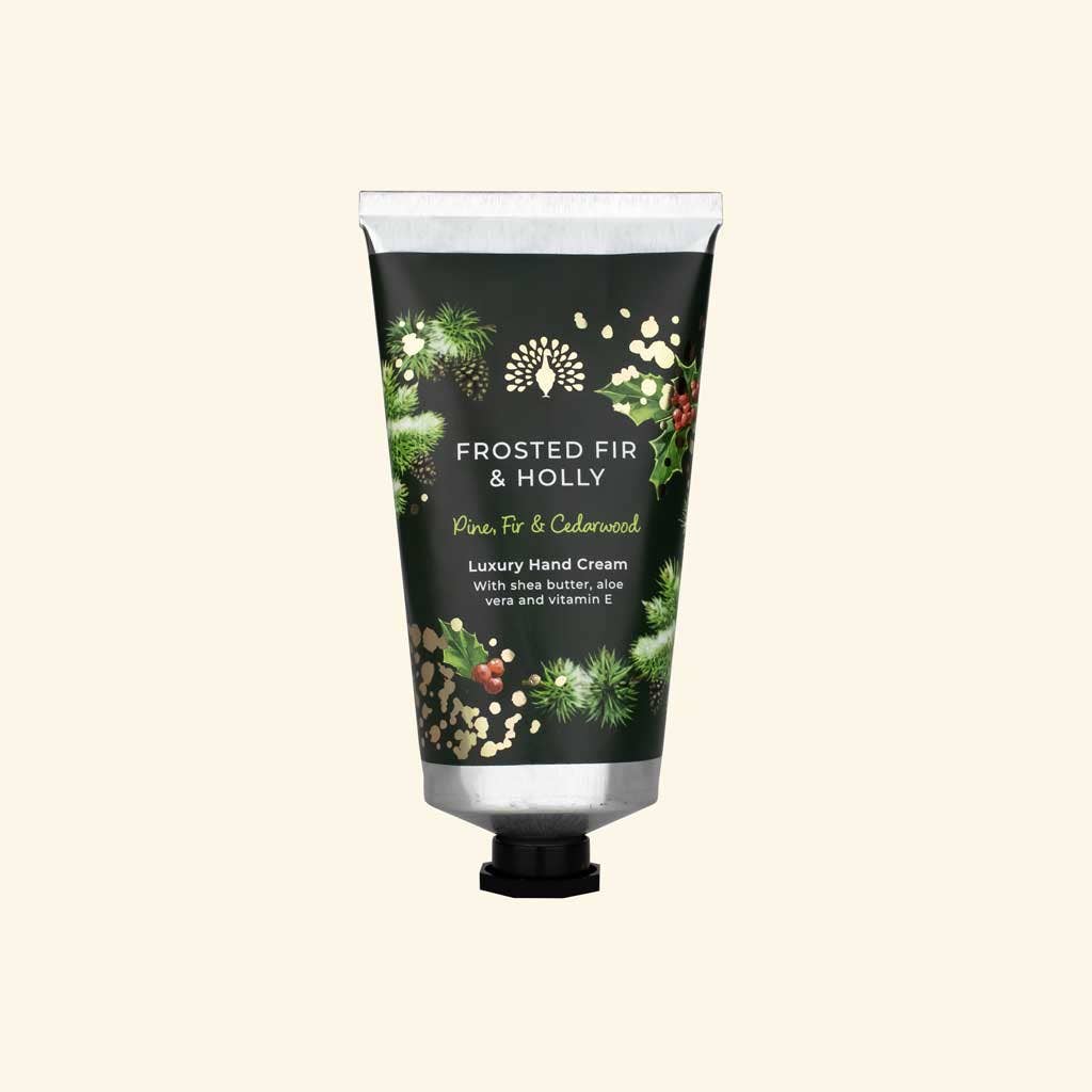 Frosted Fir and Holly hand cream tube