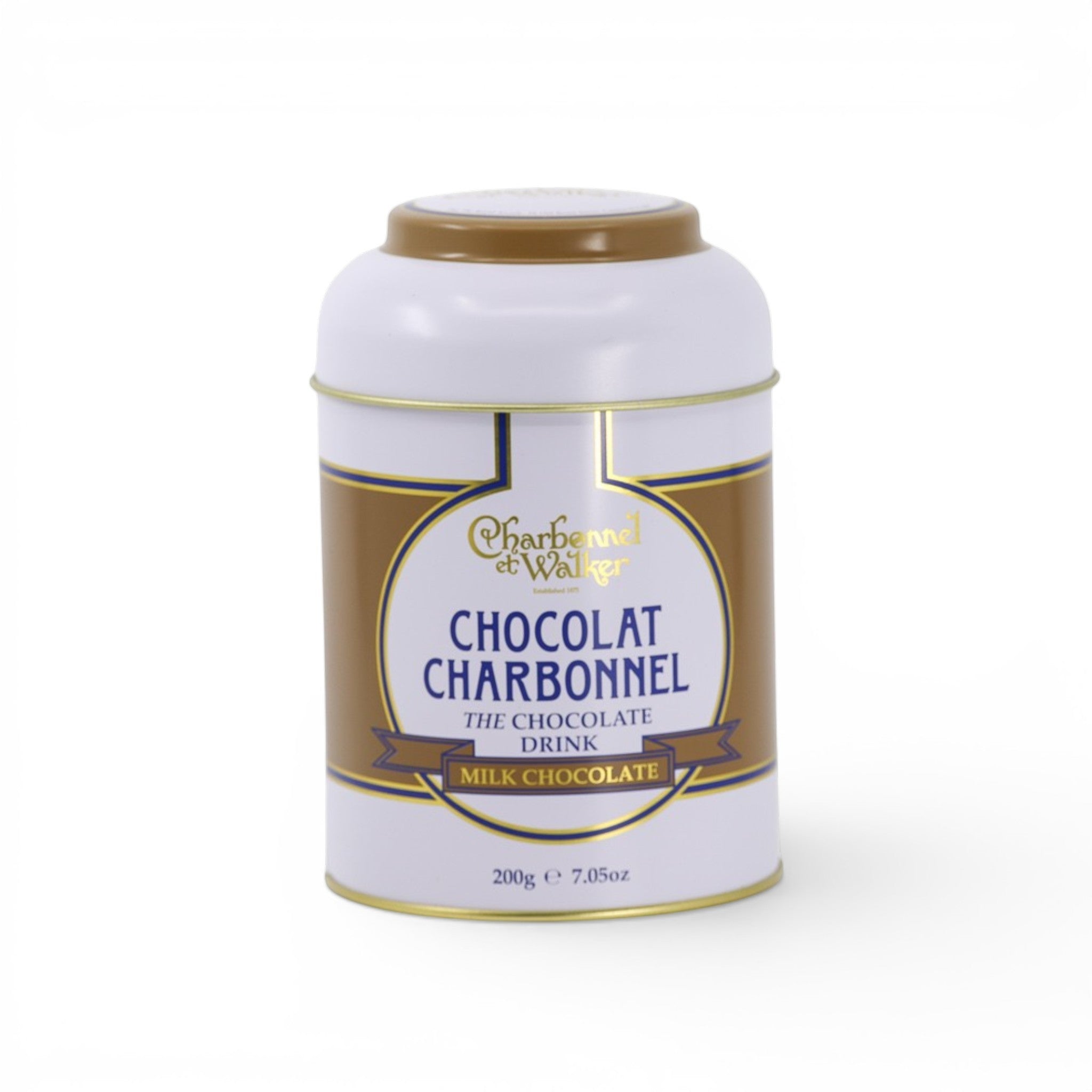 Made In England Charbonnel et Walker Milk Chocolate Drink in a decorative tin, 200g.