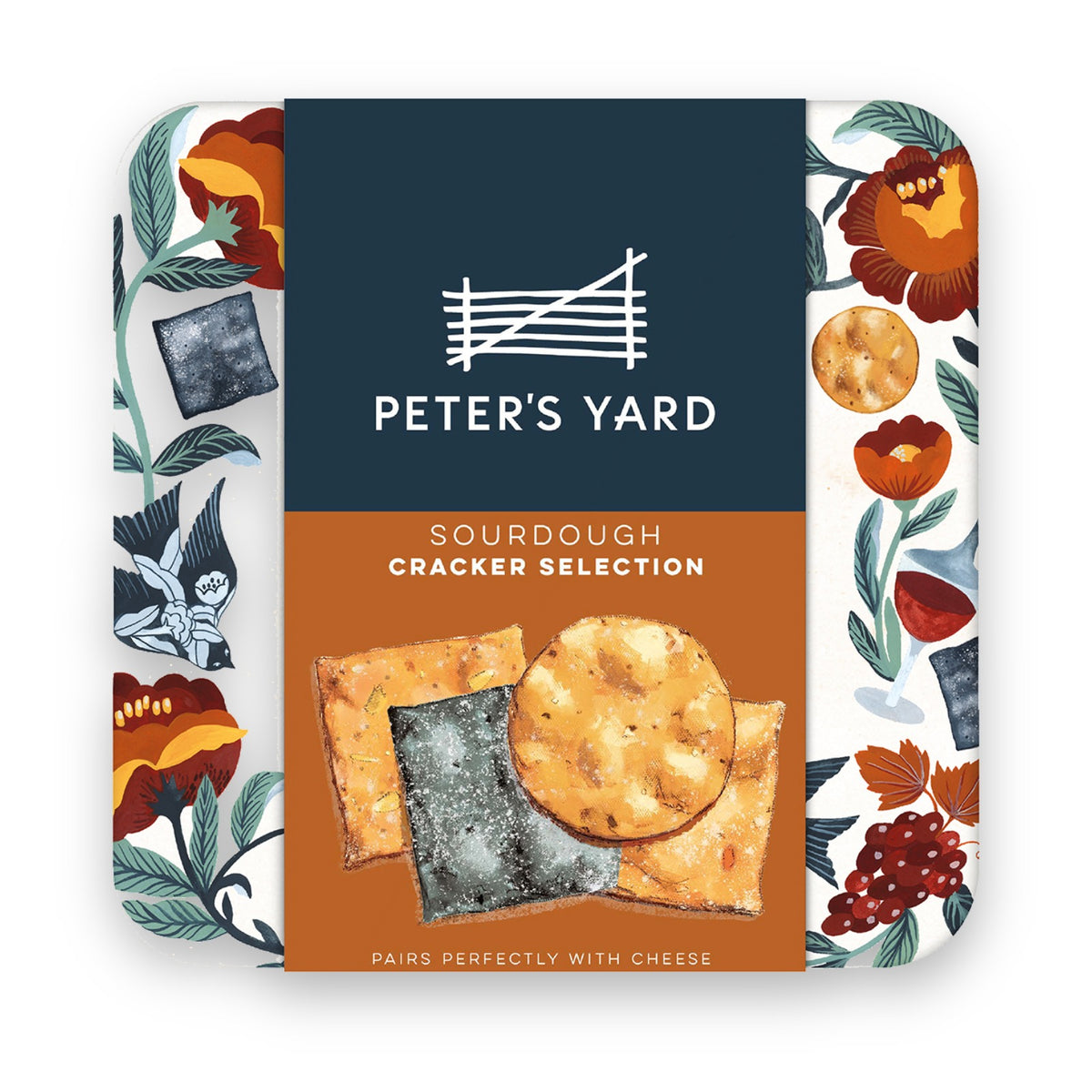 Peter's Yard Sourdough Cracker Selection Festive Tin 250g