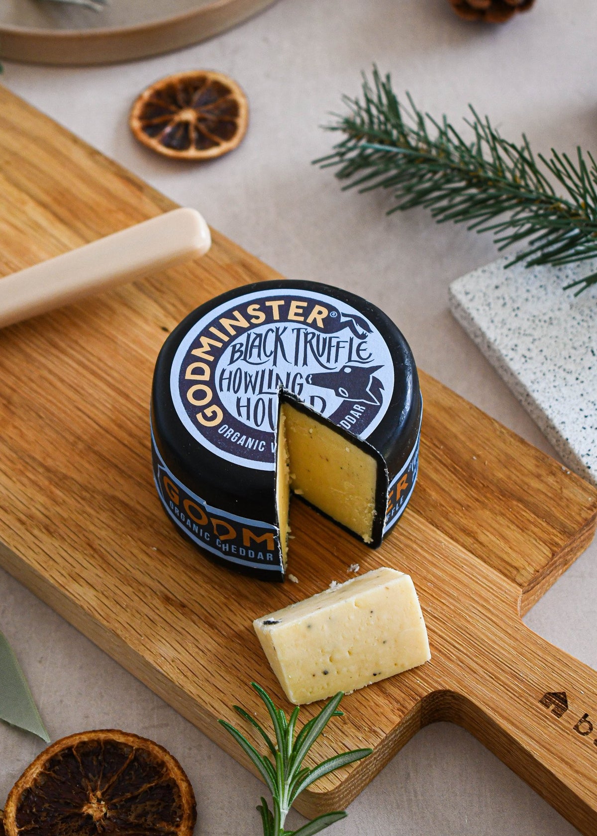Godminster Black Truffle cheddar, Made In England