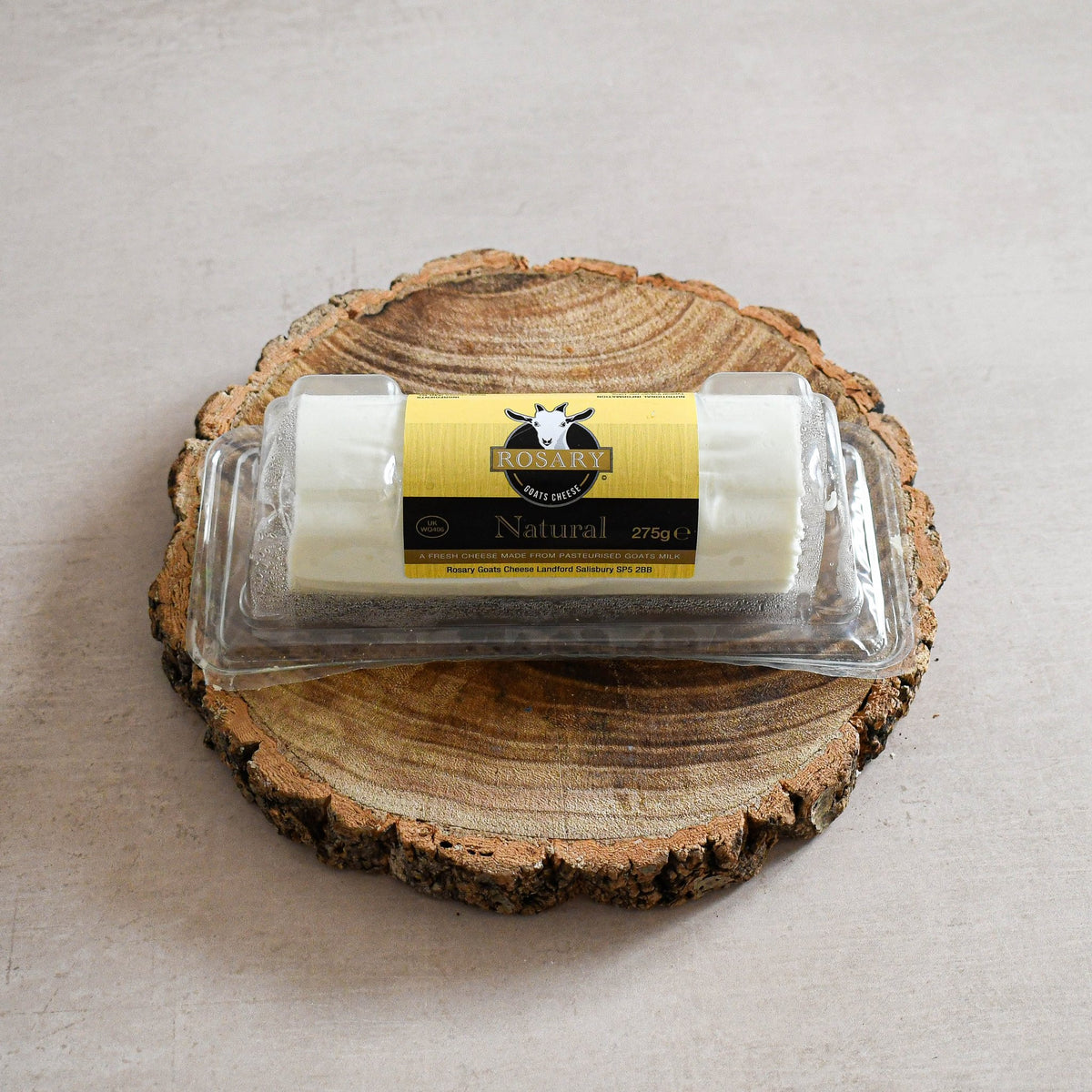 Rosary Natural goat's cheese log, Made In England