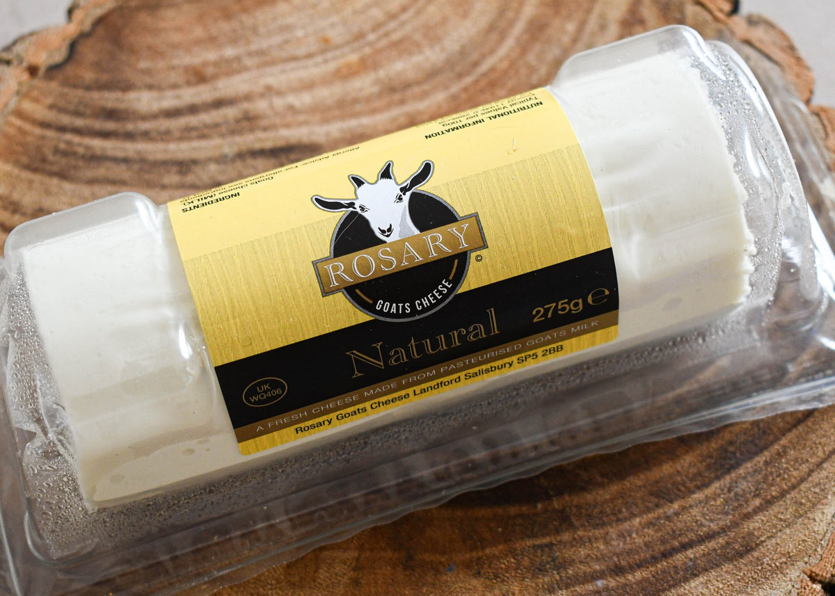 Rosary Natural goat's cheese log, Made In England