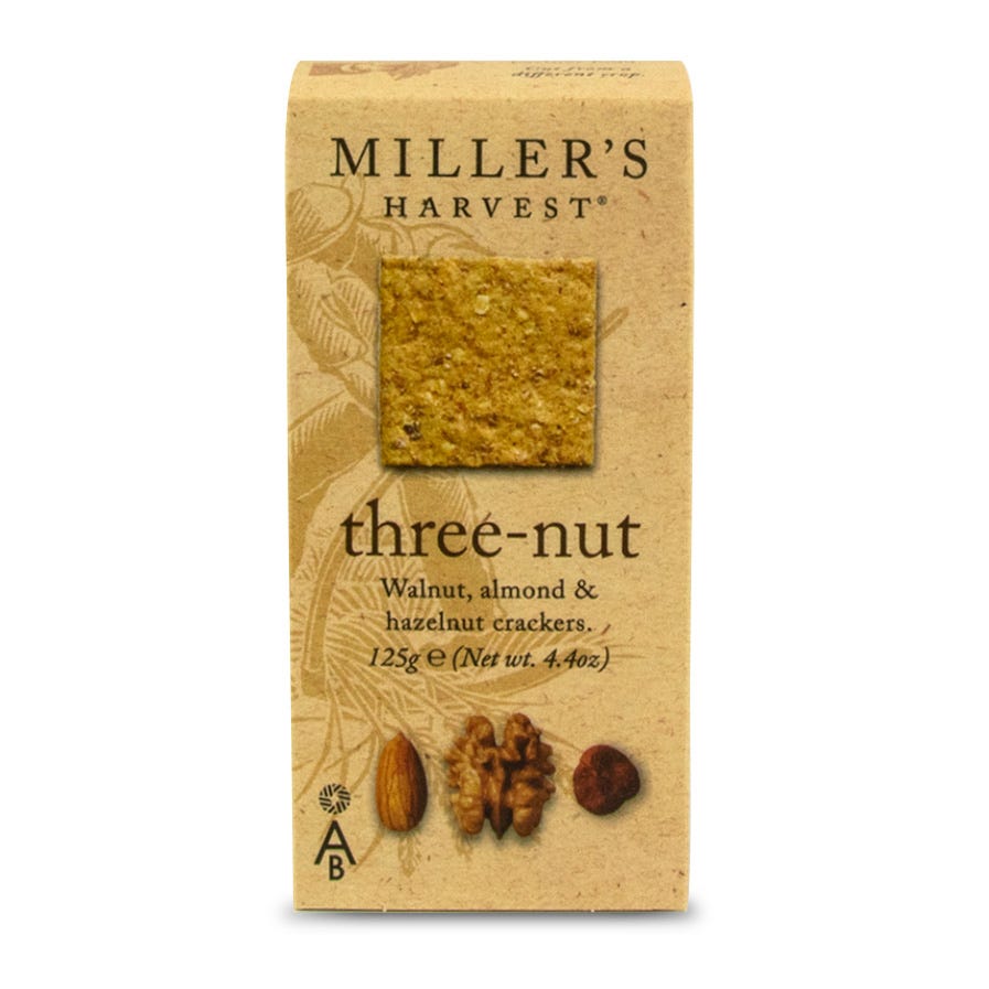 Miller's Harvest Three Nut Crackers 125g