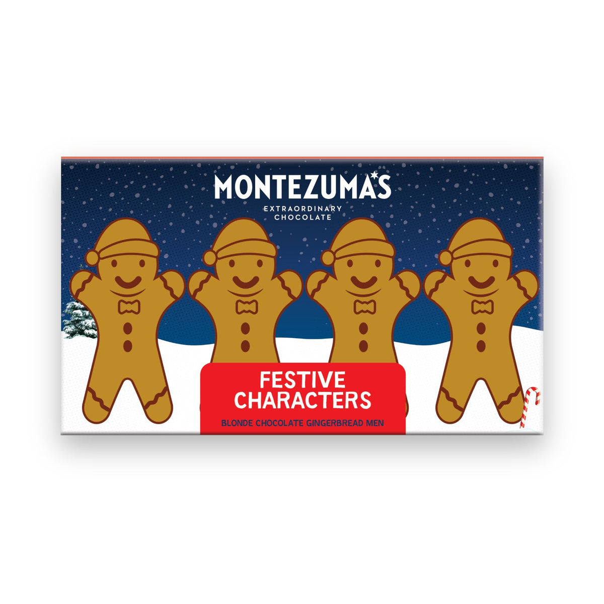Montezuma's Blonde Chocolate Gingerbread Men, pack