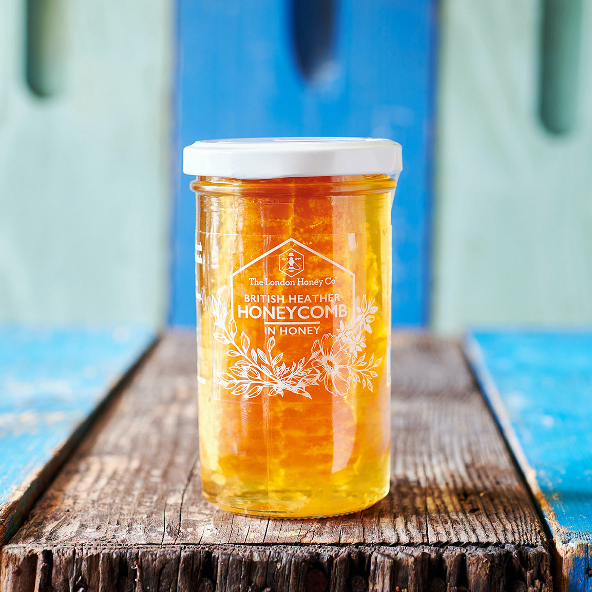 The London Honey Co. British Heather Honeycomb in Honey 350g jar