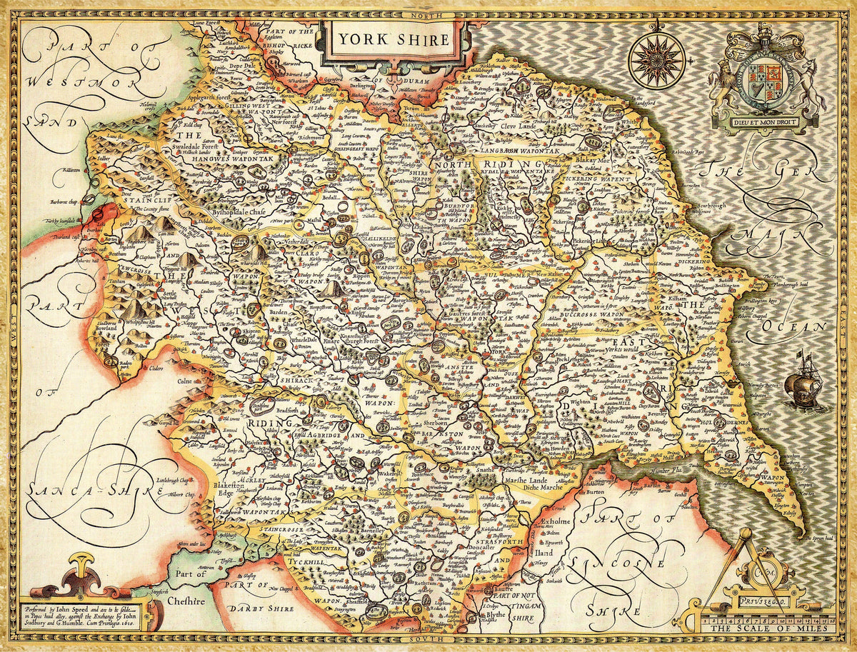 Yorkshire Historical Map 1610 1000 piece jigsaw puzzle by All Jigsaw Puzzles, image 1