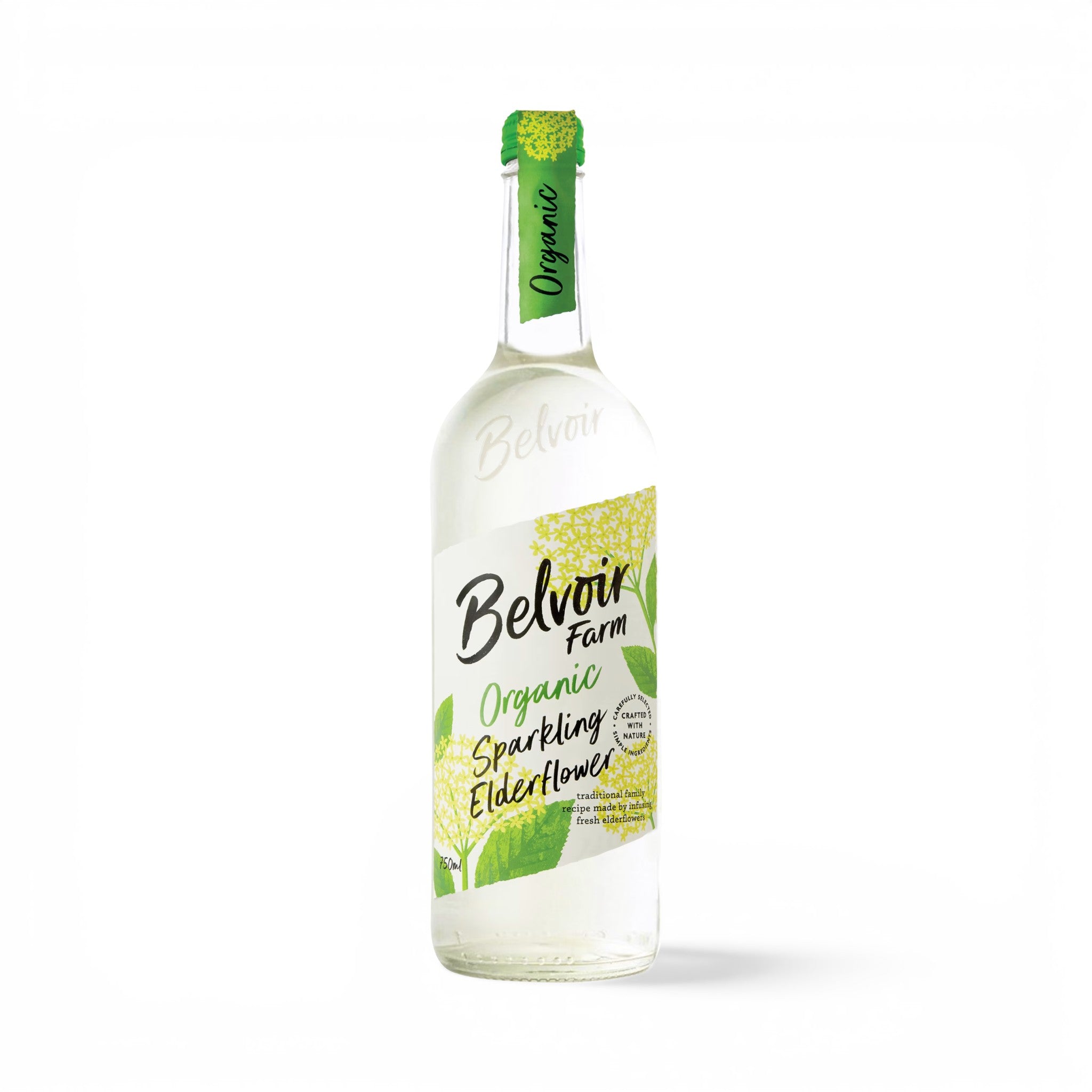Belvoir Organic Sparkling Elderflower 750ml