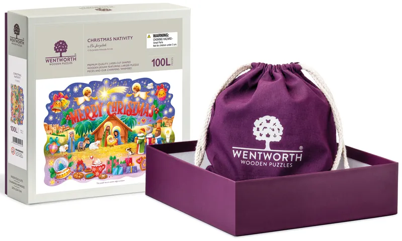 Wentworth Christmas Nativity 100 large piece wooden jigsaw puzzle, image 1