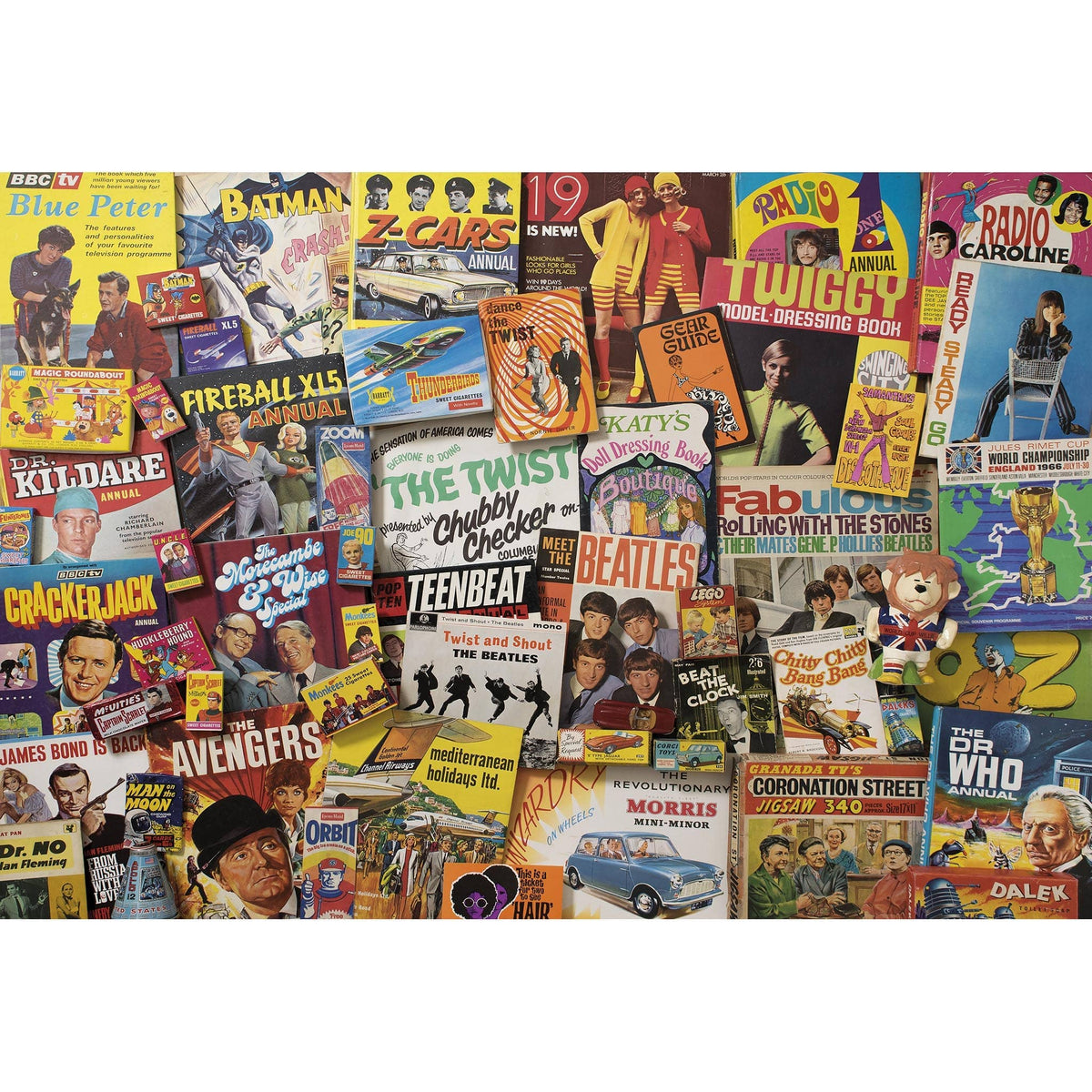 Gibsons Spirit of the 60s 1000 piece jigsaw puzzle, view 2
