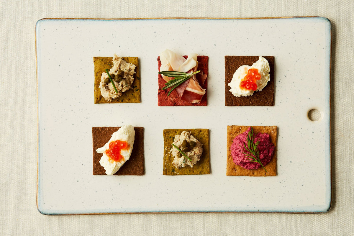 Miller's Earth Crackers 100g serving suggestion
