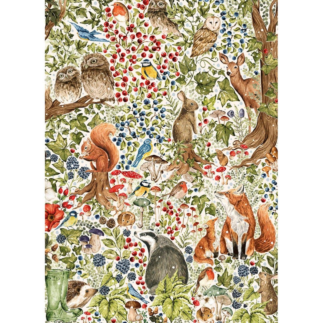 Gibsons The Art File Woodland Wildlife 1000 piece jigsaw puzzle, view 2
