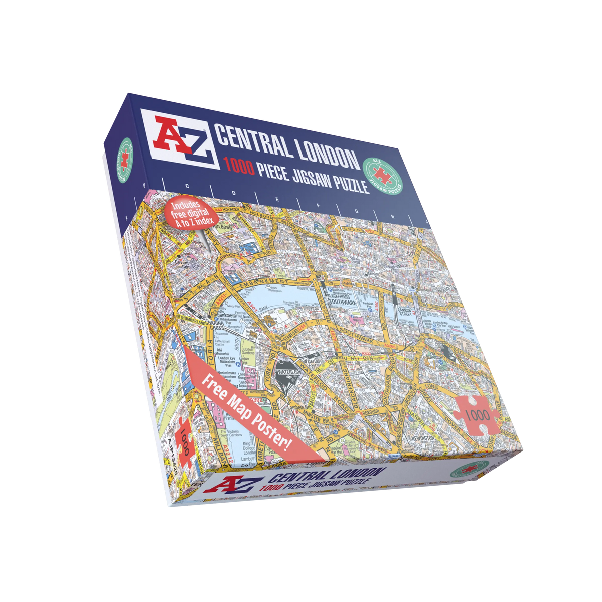 A-Z Map of London 1000 piece jigsaw puzzle by All Jigsaw Puzzles, image 2