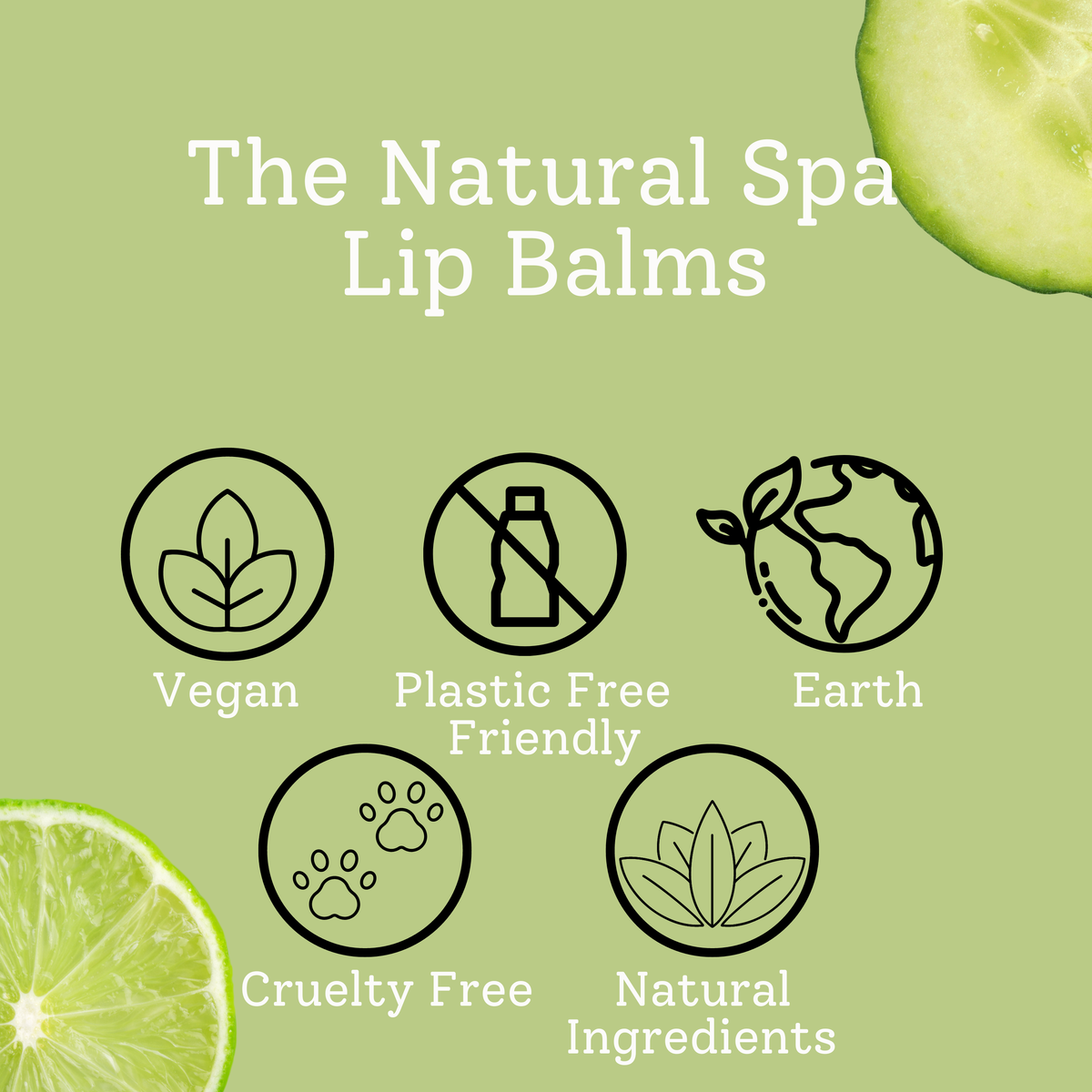 Cucumber Lime Lip Balm | Moisturising Vegan Balm | Handmade