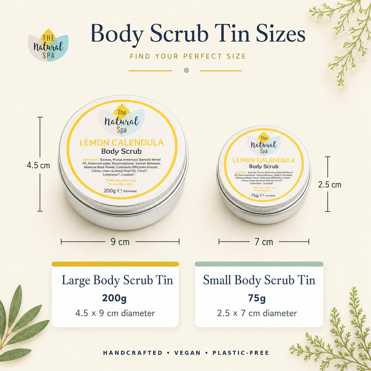 Lemon Calendula 200g Body Scrub | Vegan Exfoliating Scrub