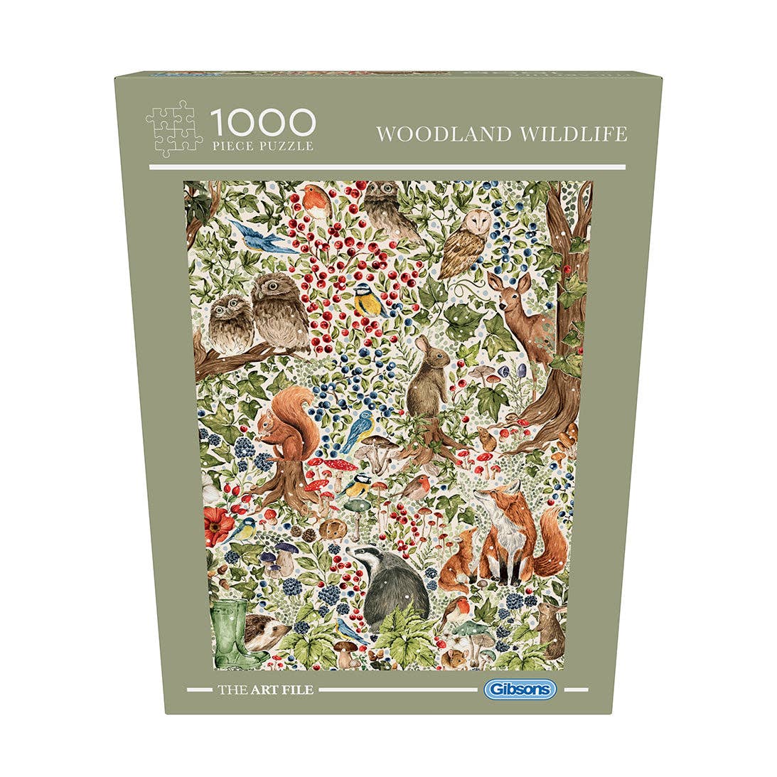 Gibsons The Art File Woodland Wildlife 1000 piece jigsaw puzzle, view 7