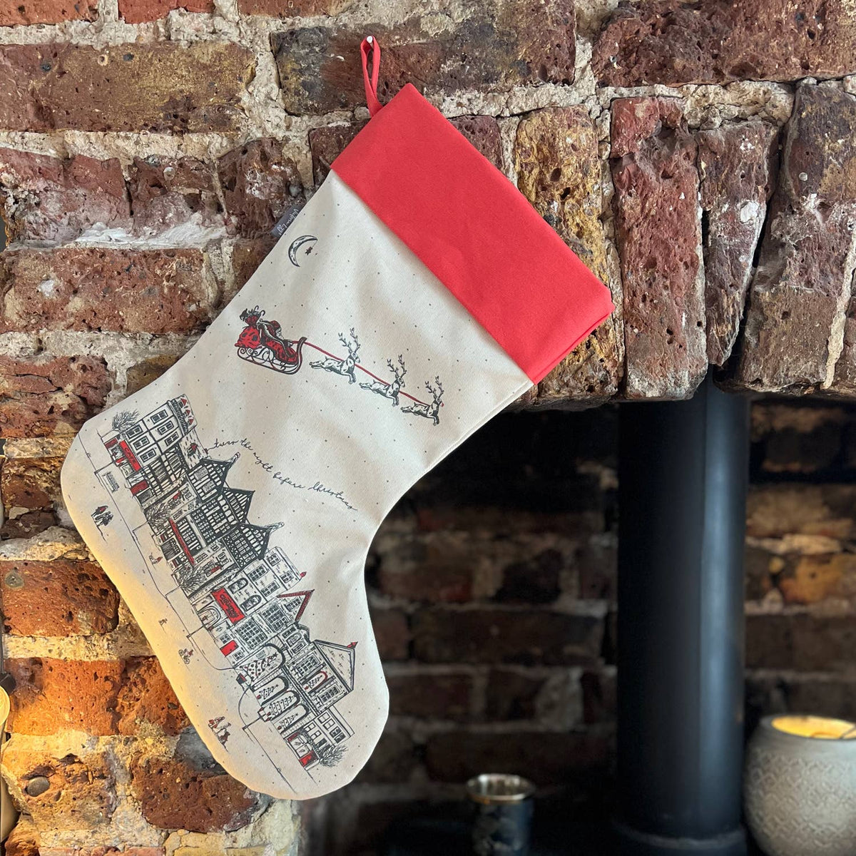 Santa's Sleigh Christmas Stocking