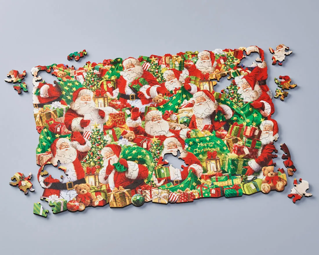 Wentworth Festival of Santas 40 piece wooden jigsaw puzzle, image 2