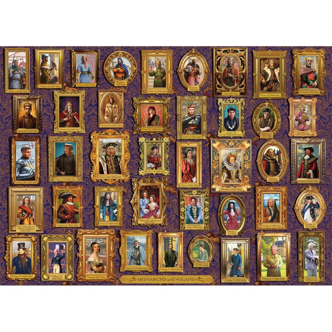 Gibsons Monarchs of England 1000 piece jigsaw puzzle, view 4