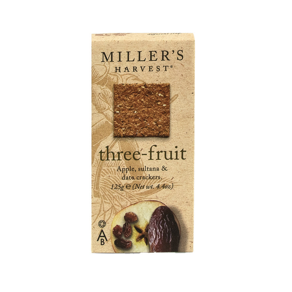 Miller's Three Fruit Crackers 125g