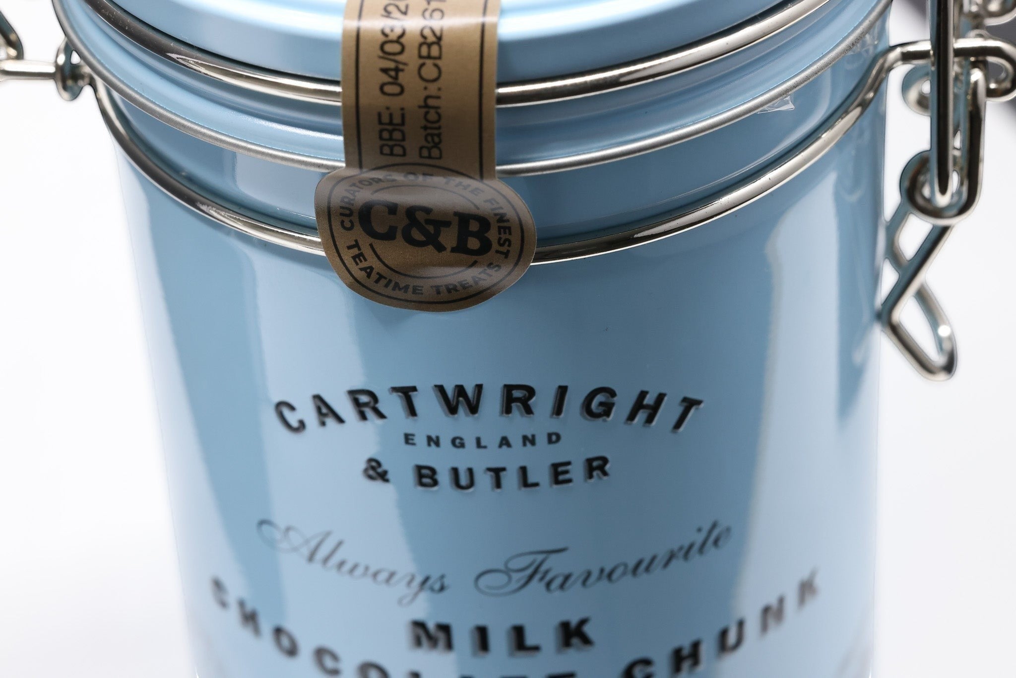 Cartwright & Butler Milk Chocolate Chunk Biscuits in a Tin