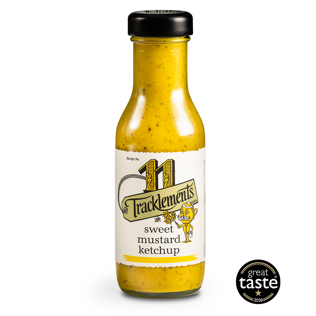 Tracklements Sweet Mustard Ketchup bottle