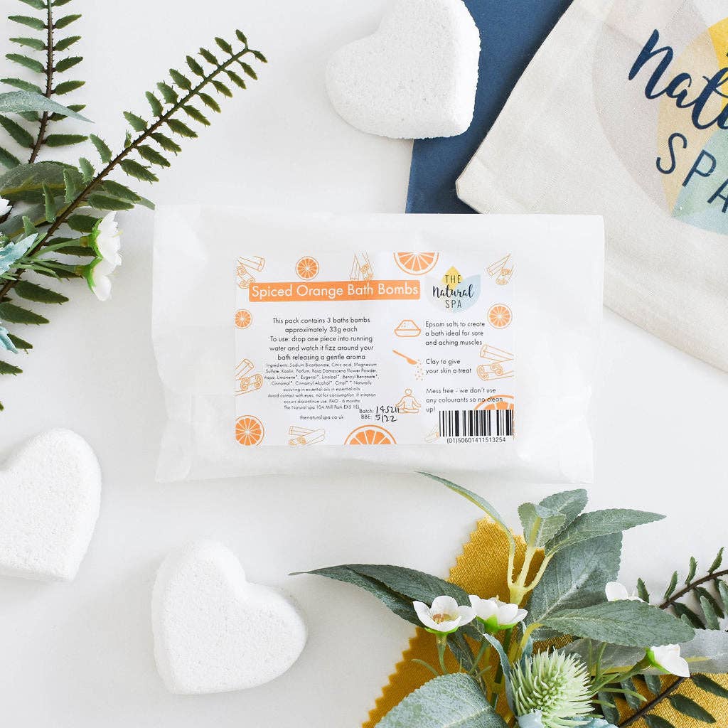 The Natural Spa Spiced Orange Bath Bombs Pack of 3 2