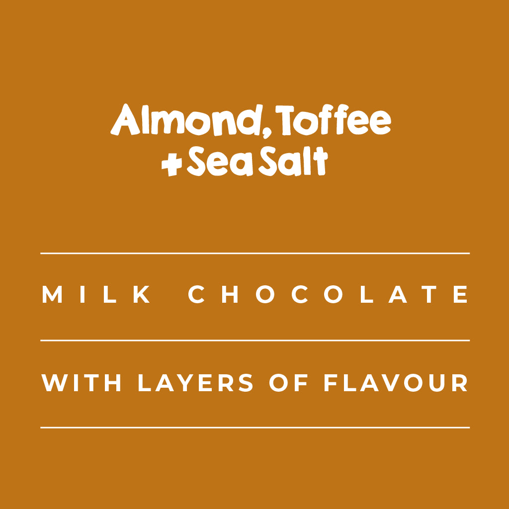 GNAW Almond, Toffee & Sea Salt Milk Chocolate Bar 80g