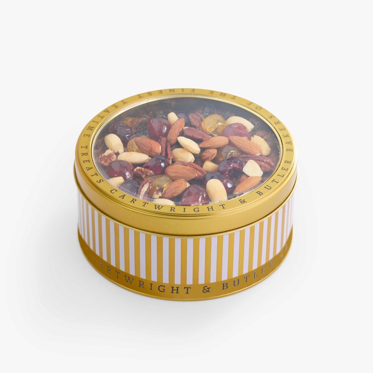 Cartwright & Butler Decorated Jewel Fruit Cake in Round Tin 700g