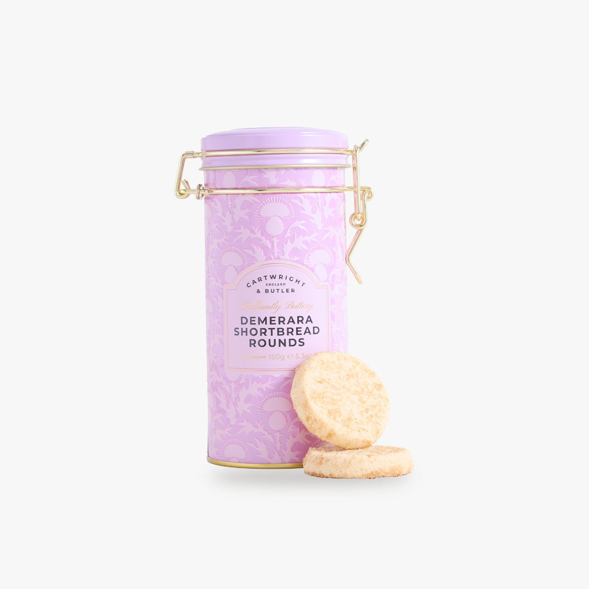 Cartwright & Butler Demerara Shortbread Rounds in Tin 150g