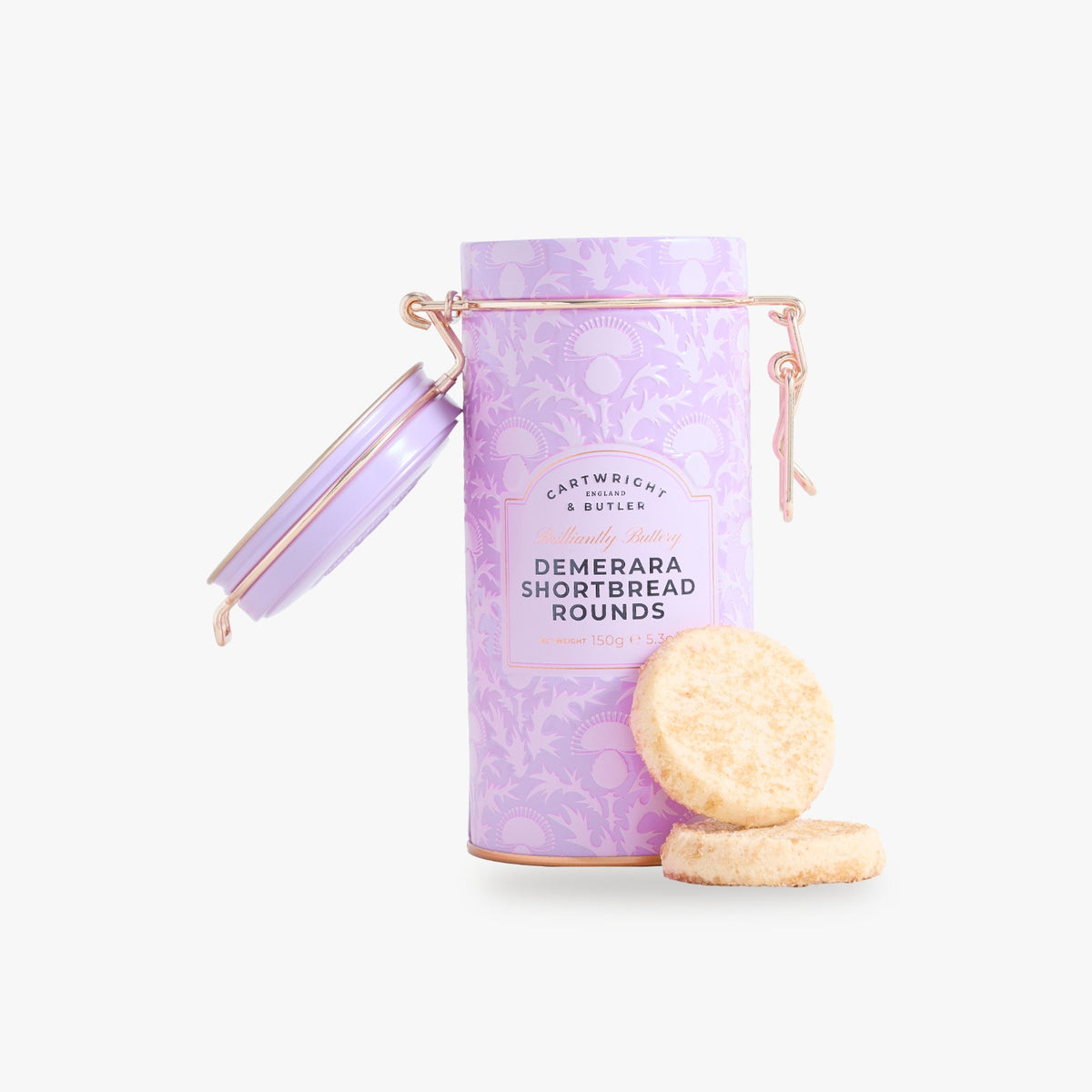 Cartwright & Butler Demerara Shortbread Rounds in Tin 150g, additional photograph