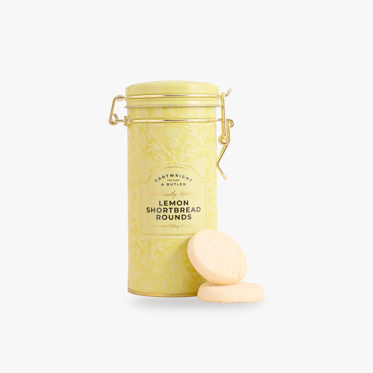 Cartwright & Butler Lemon Shortbread Rounds in Tin 150g, additional photograph