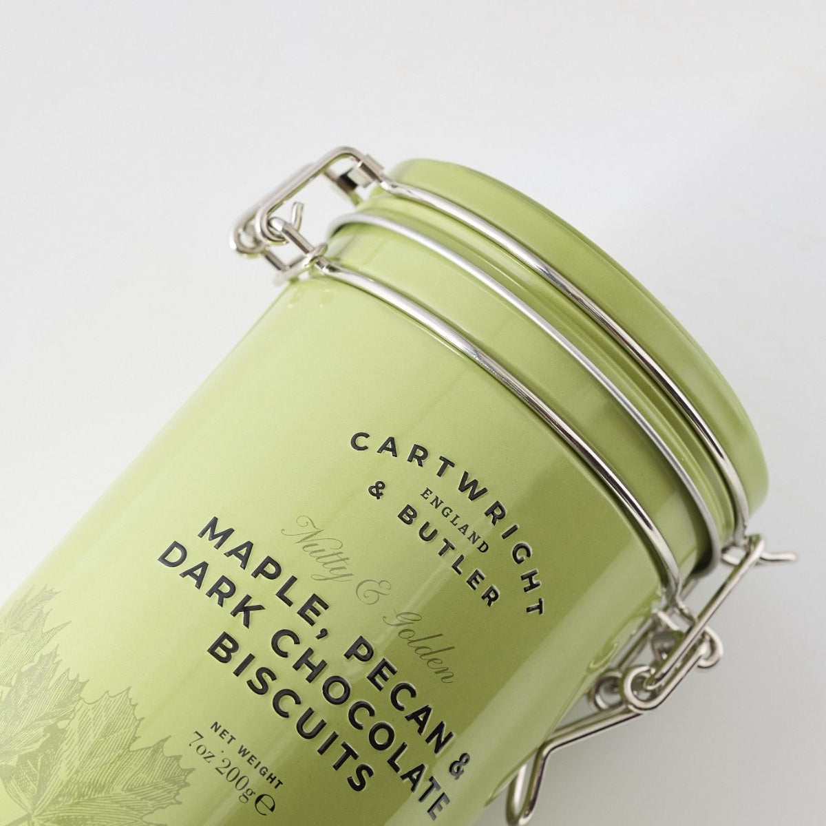 Cartwright & Butler Maple, Pecan & Dark Chocolate Biscuits in Tin 200g, additional photograph