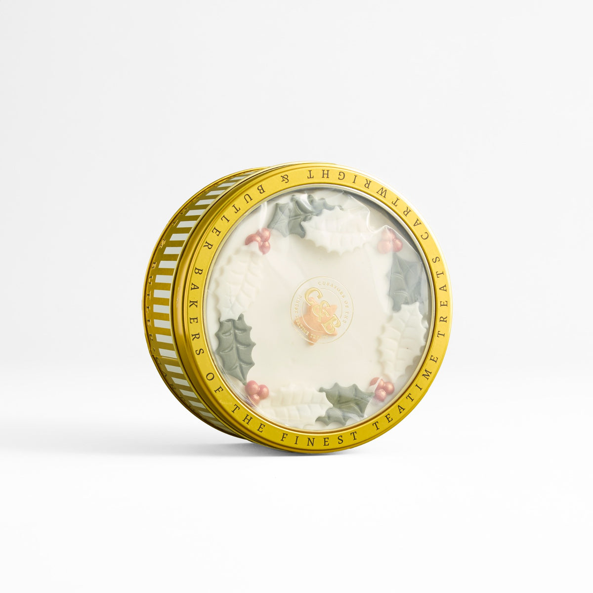 Cartwright & Butler Merry Christmas Iced Round Cake in Tin 700g, additional photograph