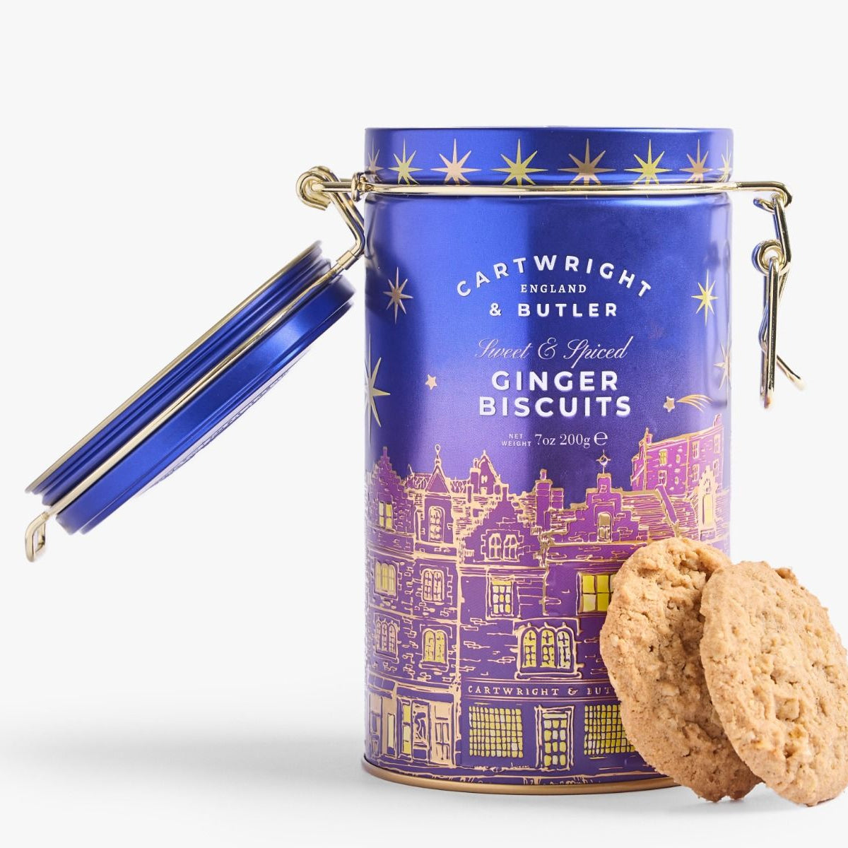 Cartwright & Butler Night Before Christmas Stem Ginger Biscuits in Tin 200g, additional photograph